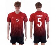 Wholesale Cheap Turkey #5 Emre Home Soccer Country Jersey