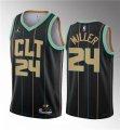 Wholesale Cheap Men's Charlotte Hornets #24 Brandon Miller Black 2023 Draft City Edition Stitched Basketball Jersey