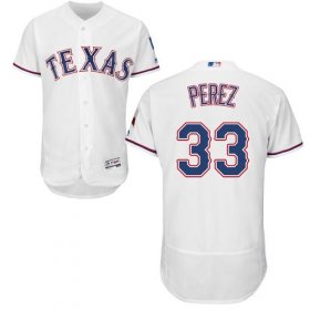 Wholesale Cheap Rangers #33 Martin Perez White Flexbase Authentic Collection Stitched MLB Jersey