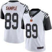 Wholesale Cheap Nike Bengals #89 Drew Sample White Men's Stitched NFL Limited Rush Jersey