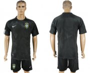Wholesale Cheap Brazil Blank Black Soccer Country Jersey