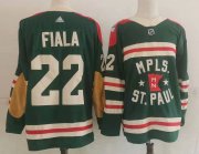 Wholesale Cheap Men's Minnesota Wild #22 Kevin Fiala Green 2022 Winter Classic Adidas Stitched NHL Jersey