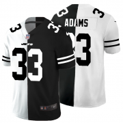 Cheap New York Jets #33 Jamal Adams Men's Black V White Peace Split Nike Vapor Untouchable Limited NFL Jersey