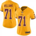 Wholesale Cheap Nike Redskins #71 Trent Williams Gold Women's Stitched NFL Limited Rush Jersey