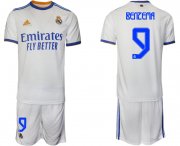 Wholesale Cheap Men 2021-2022 Club Real Madrid home white 9 Soccer Jerseys
