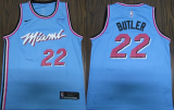 Wholesale Cheap Nike Heat #22 Jimmy Butler 2019-20 Men's Blue Miami City Edition NBA Jersey