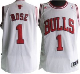 Wholesale Cheap Chicago Bulls #1 Derrick Rose Revolution 30 Swingman White Jersey