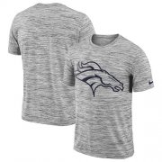 Wholesale Cheap Men's Denver Broncos Nike Heathered Black Sideline Legend Velocity Travel Performance T-Shirt