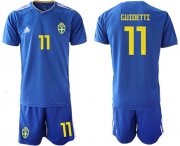 Wholesale Cheap Sweden #11 Guidetti Away Soccer Country Jersey