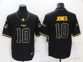 Wholesale Cheap Men\'s New England Patriots #10 Mac Jones Black Gold 2020 Salute To Service Stitched NFL Nike Limited Jersey