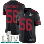 Wholesale Cheap Nike 49ers #56 Kwon Alexander Black Super Bowl LIV 2020 Alternate Men's Stitched NFL Vapor Untouchable Limited Jersey
