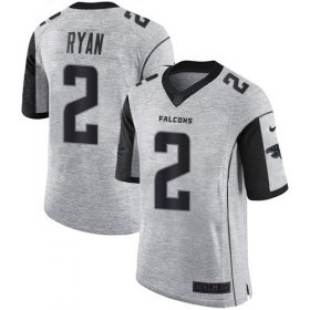 Wholesale Cheap Nike Falcons #2 Matt Ryan Gray Men\'s Stitched NFL Limited Gridiron Gray II Jersey