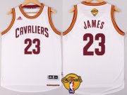 Wholesale Cheap Men's Cleveland Cavaliers #23 LeBron James 2016 The NBA Finals Patch White Jersey