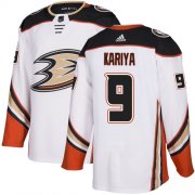 Wholesale Cheap Adidas Ducks #9 Paul Kariya White Road Authentic Stitched NHL Jersey