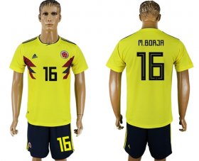Wholesale Cheap Colombia #16 M.Borja Home Soccer Country Jersey