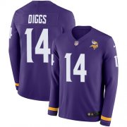 Wholesale Cheap Nike Vikings #14 Stefon Diggs Purple Team Color Youth Stitched NFL Limited Therma Long Sleeve Jersey