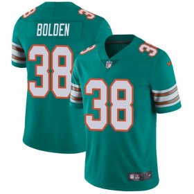 Wholesale Cheap Nike Dolphins #38 Brandon Bolden Aqua Green Alternate Men\'s Stitched NFL Vapor Untouchable Limited Jersey