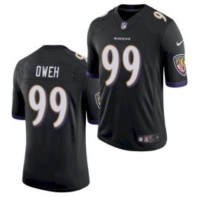 Wholesale Cheap Men\'s Baltimore Ravens #99 Odafe Oweh Black 2021 Limited Football Jersey