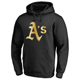 Wholesale Cheap Oakland Athletics Gold Collection Pullover Hoodie Black