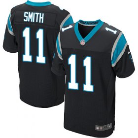 Wholesale Cheap Nike Panthers #11 Torrey Smith Black Team Color Men\'s Stitched NFL Elite Jersey