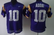Wholesale Cheap LSU Tigers #10 Joseph Addai Purple Jersey