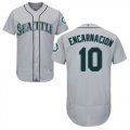 Wholesale Cheap Mariners #10 Edwin Encarnacion Grey Flexbase Authentic Collection Stitched MLB Jersey