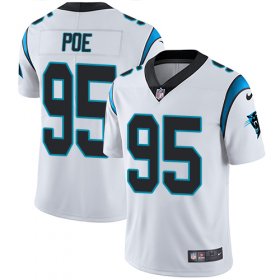 Wholesale Cheap Nike Panthers #95 Dontari Poe White Men\'s Stitched NFL Vapor Untouchable Limited Jersey