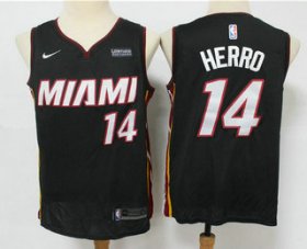 Wholesale Cheap Men\'s Miami Heat #14 Tyler Herro Black 2019 Nike Swingman Stitched NBA Jersey With The Sponsor Logo