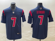 Cheap Men's Houston Texans #7 CJ Stroud Navy Blue New 2019 Color Rush Stitched NFL Nike Limited Jersey