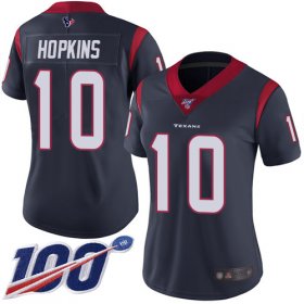 Wholesale Cheap Nike Texans #10 DeAndre Hopkins Navy Blue Team Color Women\'s Stitched NFL 100th Season Vapor Limited Jersey