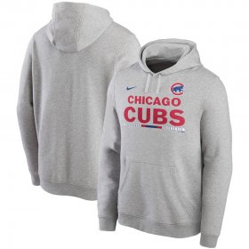 Wholesale Cheap Chicago Cubs Nike Color Bar Club Pullover Hoodie Gray