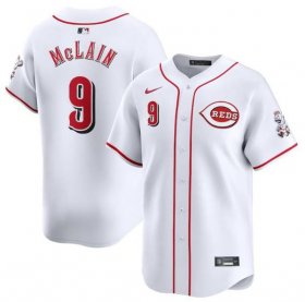 Cheap Men\'s Cincinnati Reds #9 Matt McLain White Home Limited Baseball Stitched Jersey
