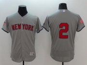 Wholesale Cheap Men New York Yankees 2 No name Grey Elite Independent Edition 2021 MLB Jerseys
