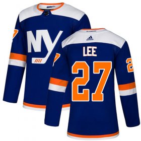 Wholesale Cheap Adidas Islanders #27 Anders Lee Blue Alternate Authentic Stitched NHL Jersey
