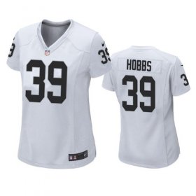 Wholesale Cheap Women\'s Las Vegas Raiders #39 Nate Hobbs White Game Jersey