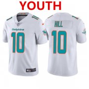 Wholesale Cheap Youth Miami Dolphins #10 Tyreek Hill White Vapor Untouchable Limited Stitched Jersey