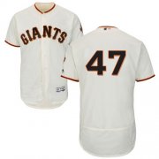 Wholesale Cheap Giants #47 Johnny Cueto Cream Flexbase Authentic Collection Stitched MLB Jersey