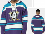 Cheap Men's Anaheim Ducks Purple Blank All Stitched Hooded Sweatshirt