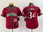 Wholesale Cheap Youth Mexico Baseball #34 Fernando Valenzuela 2023 Red World Classic Stitched Jersey 4