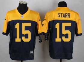 Wholesale Cheap Nike Packers #15 Bart Starr Navy Blue Alternate Men\'s Stitched NFL New Elite Jersey