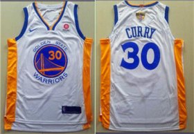 Wholesale Cheap Nike Golden State Warriors #30 Stephen Curry White City Edition 2018 NBA Finals Nike Swingman Jersey