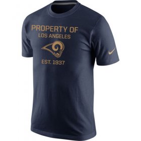 Wholesale Cheap Los Angeles Rams Nike Property Of Performance T-Shirt Navy