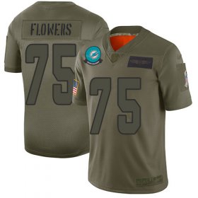 Wholesale Cheap Nike Dolphins #75 Ereck Flowers Camo Men\'s Stitched NFL Limited 2019 Salute To Service Jersey