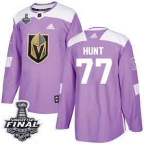Wholesale Cheap Adidas Golden Knights #77 Brad Hunt Purple Authentic Fights Cancer 2018 Stanley Cup Final Stitched Youth NHL Jersey