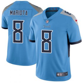 Wholesale Cheap Nike Titans #8 Marcus Mariota Light Blue Alternate Men\'s Stitched NFL Vapor Untouchable Limited Jersey