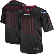 Wholesale Cheap Nike Texans #81 Owen Daniels Lights Out Black Men's Stitched NFL Elite Jersey
