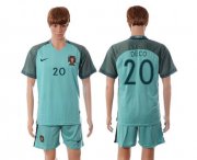 Wholesale Cheap Portugal #20 Deco Away Soccer Country Jersey