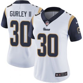 Wholesale Cheap Nike Rams #30 Todd Gurley II White Women\'s Stitched NFL Vapor Untouchable Limited Jersey