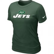 Wholesale Cheap Women's Nike New York Jets Authentic Logo T-Shirt Team Green