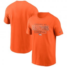 Wholesale Cheap Denver Broncos Nike Team Property Of Essential T-Shirt Orange